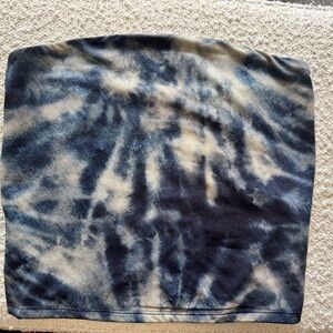 Bershka Blue Tie-Dye Tube Top